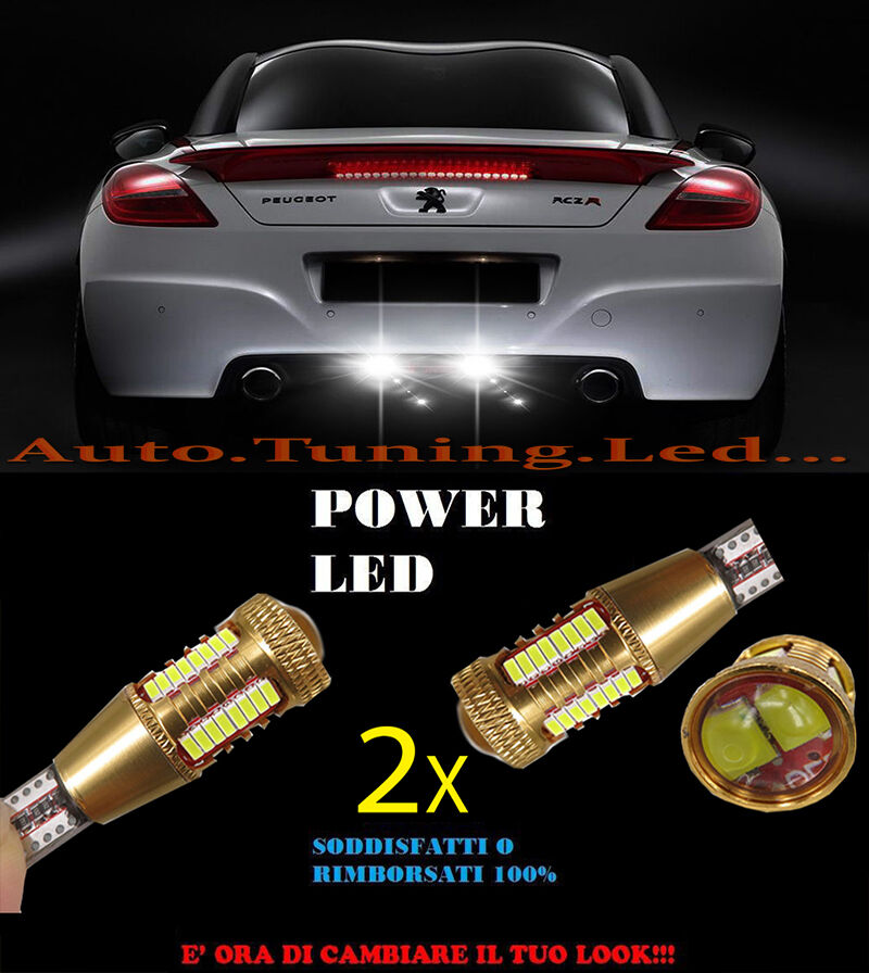 PEUGEOT RCZ LAMPADE RETROMARCIA LED T15 W16W SUPER QUALITA NO ERROR