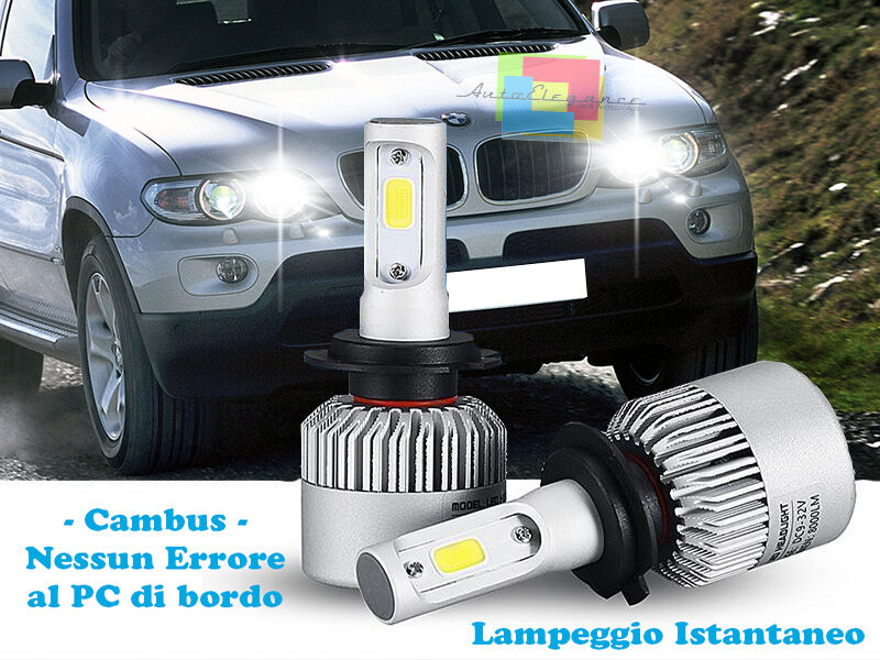 LAMPADE ABBAGLIANTI LED BMW X5 E53 2000-2007 ISTANTANEO CREE