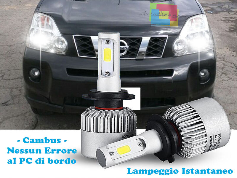 LAMPADE ABBAGLIANTI ANABBAGLIANTI LED NISSAN X-TRAIL 2007-2013 ISTANTANEO CREE