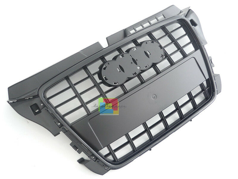 GRIGLIA ANTERIORE NERA AUDI A3 8P 2008-2012 LIFT CALANDRA S3 IN ABS SENZA STEMMA