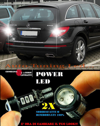 MERCEDES R W251 2010+ 6000K LAMPADE RETROMARCIA A LED T15 W16W CANBUS NO ERROR