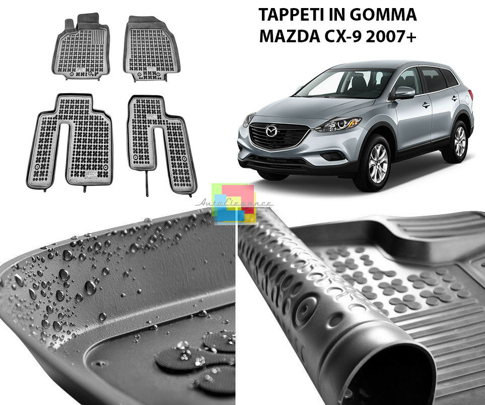 MAZDA CX-9 2007 IN POI TAPPETINI AUTO IN GOMMA - TAPPETI TOP QUALITA -1-
