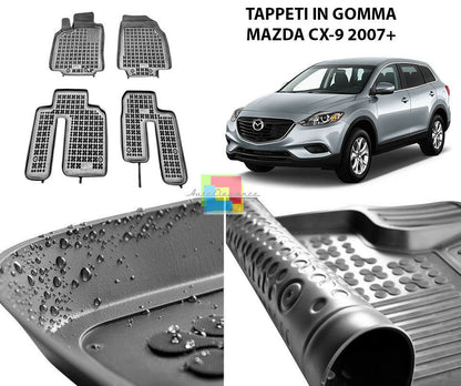 MAZDA CX-9 2007 IN POI TAPPETINI AUTO IN GOMMA - TAPPETI TOP QUALITA -1-