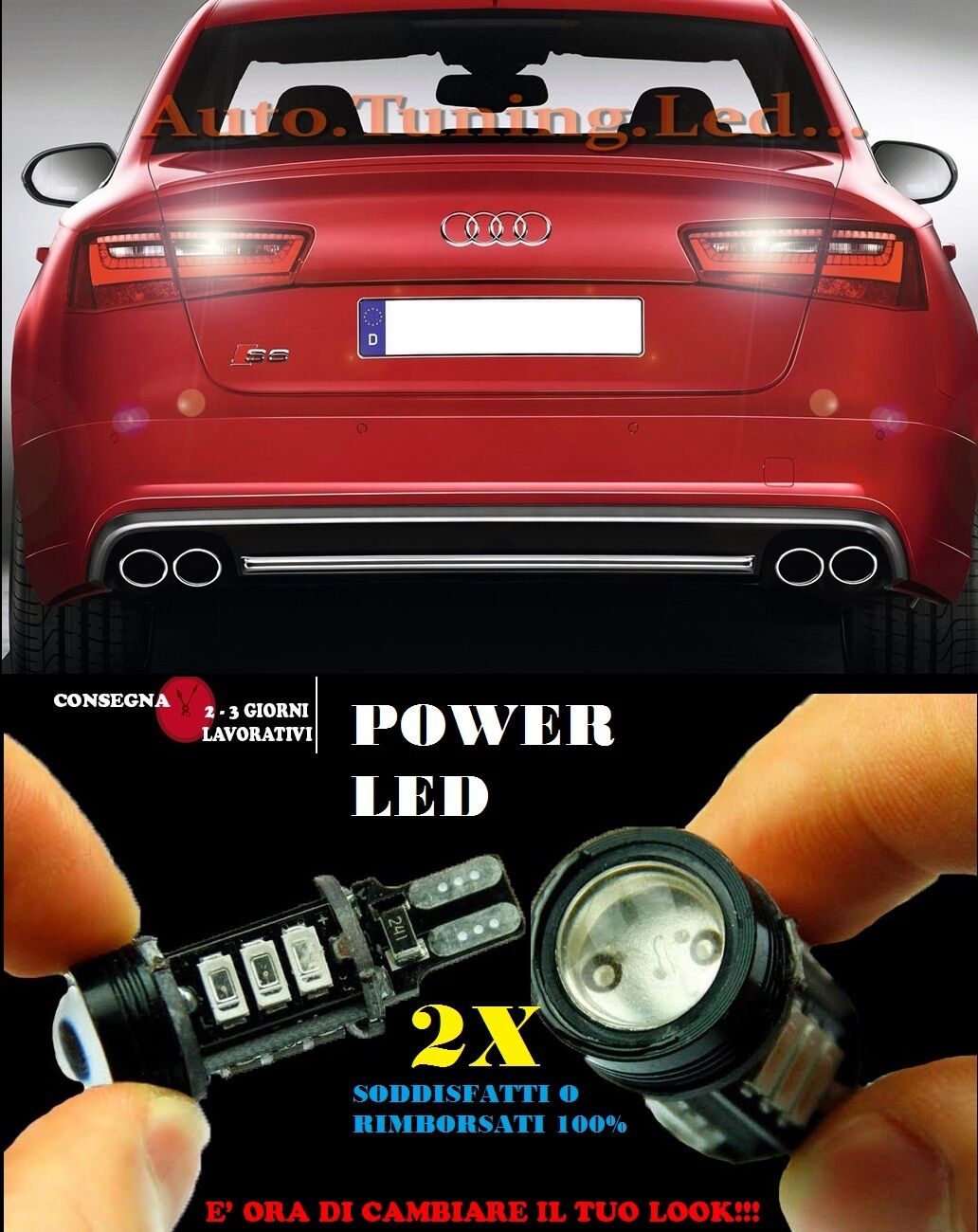 BMW Q3 8U 6000K LAMPADE RETROMARCIA A LED T15 W16W CANBUS NO ERROR AUTOELEGANCERICAMBI