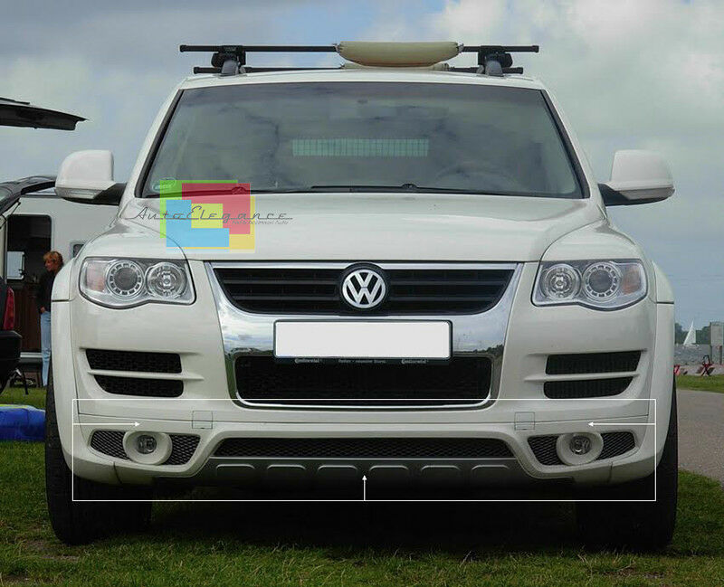 SPOILER SOTTO PARAURTI ANTERIORE LOOK SPORTIVO PER VW TOUAREG 2006-2010 LIFT .-