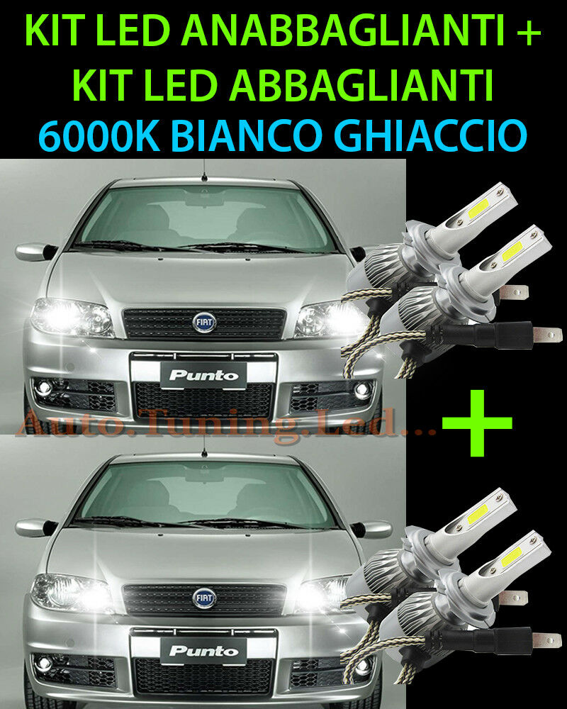 KIT LED LAMPADE ABBAGLIANTI & ANABBAGLIANTI PER FIAT PUNTO 188 2003-2010 -.