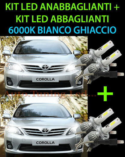 KIT LED LAMPADE ABBAGLIANTI & ANABBAGLIANTI PER TOYOTA COROLLA 2007 IN POI -.