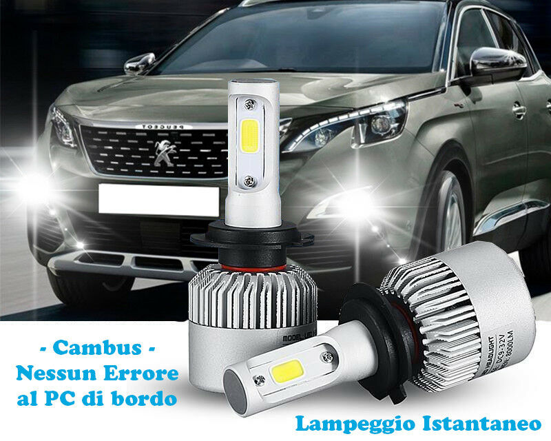 LAMPADE FENDINEBBIA A LED CREE PEUGEOT 3008 MK2 2016+ CAMBUS BIANCO GHIACCIO