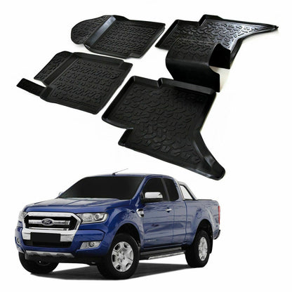 FORD RANGER T6 / T7 RUBBER CAR MATS - TOP QUALITY MATS -1