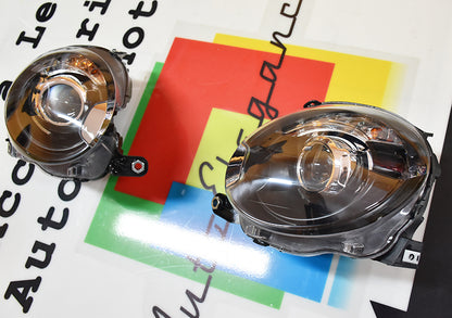 FARI ANTERIORI + KIT LED ANABBAGLIANTE PER FIAT 500 DAL 2007+ BLACK EDITION