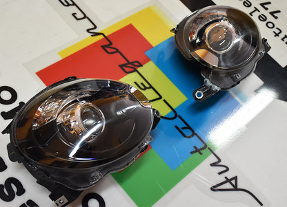 FARI ANTERIORI + KIT LED ANABBAGLIANTE PER FIAT 500 DAL 2007+ BLACK EDITION