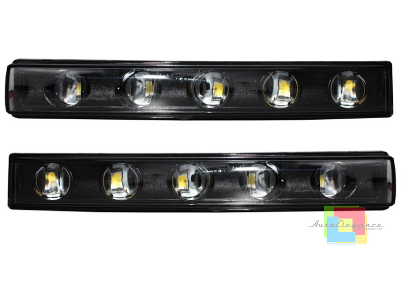 MERCEDES G W463 1989-2012 COPRI FARI CON LUCI DIURNE A LED FUME' DRL G65 AMG