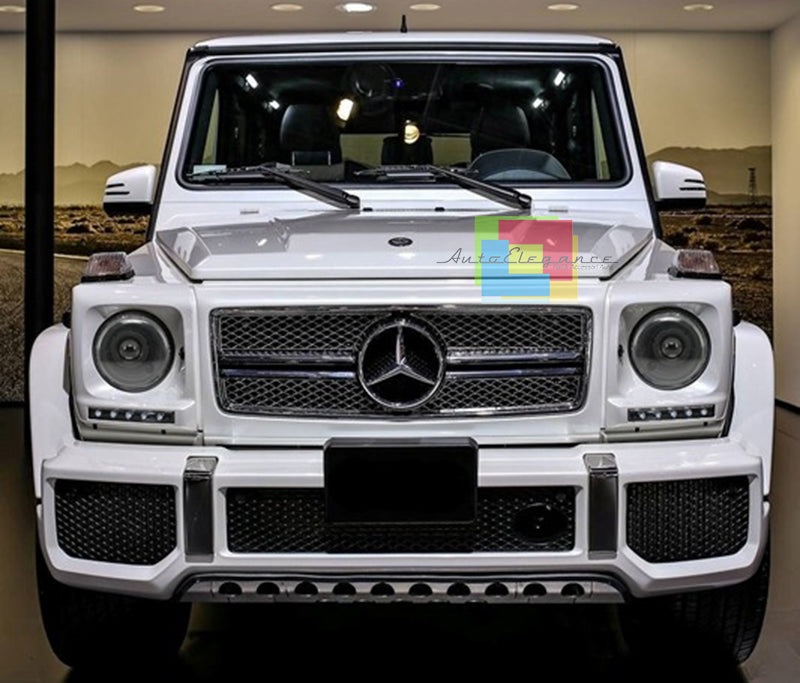 MERCEDES G W463 1989-2012 COPRI FARI CON LUCI DIURNE A LED FUME' DRL G65 AMG