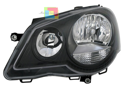 VW POLO 9N3 2005-2009 FARI ANTERIORI DESIGN GTI ATTACCO FANALI H7 / H1