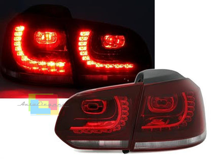 FARI POSTERIORI GTI A LED VW GOLF 6 VI 2008-2012 MODELLO ROSSO FRECCIA BIANCA