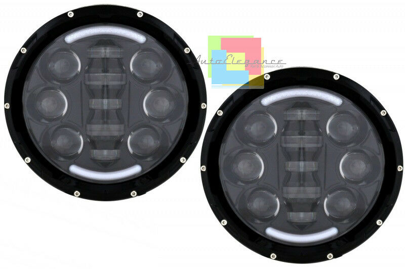 JEEP WRANGLER JK 2007-2014 FARI ANTERIORI FULL LED CON LUCI DIURNE CREE LED