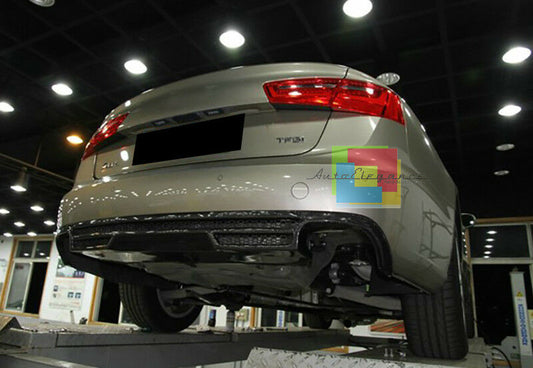 UNDER BUMPER TUNING LOOK FOR AUDI A6 4G 2010-2014 AVANT SEDAN DIFFUSER