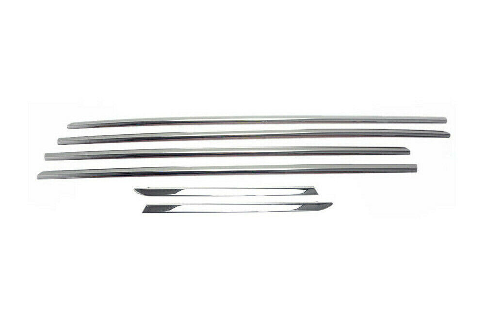 ADHESIVE MOULDINGS FIAT TIPO SW 2015+ CHROME WINDOW FRAMES STAINLESS STEEL.
