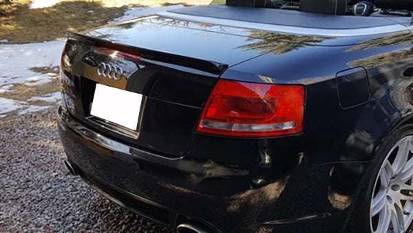 AUDI A4 B7 CABRIO SPOILER POSTERIORE SUL COFANO LOOK S4 SLINE - ABS AUTOELEGANCERICAMBI