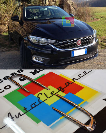 ADHESIVE MOULDS FIAT TIPO 2015+ CHROME FRONT FOG LIGHTS