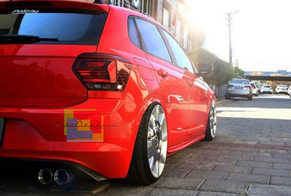 VW POLO AW1 FROM 2017+ ABS DIFFUSER RLINE LOOK UNDER REAR BUMPER -.