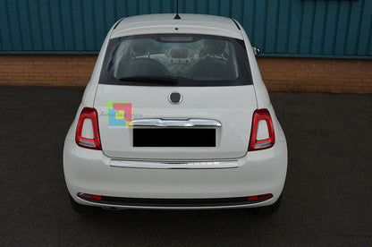 PIASTRA CROMATA PORTELLONE POSTERIORE FIAT 500 2007 IN POI ACCIAIO INOX