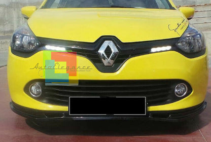 RENAULT CLIO IV 2012+ LIP SPOILER UNDER FRONT BUMPER ABS / PLASTIC BLACK 