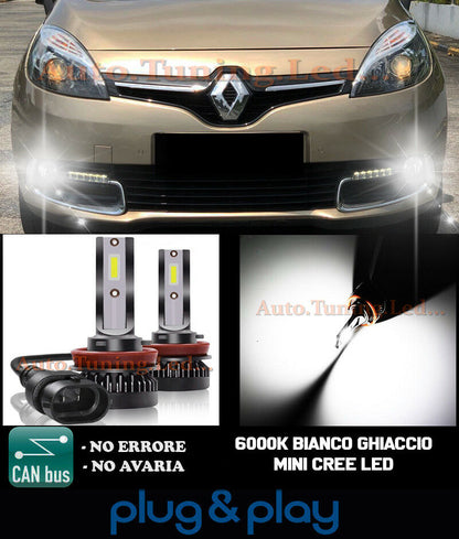 CREE LED FOG LIGHTS RENAULT GRAN SCENIC CAMBUS ICE WHITE 8000LM