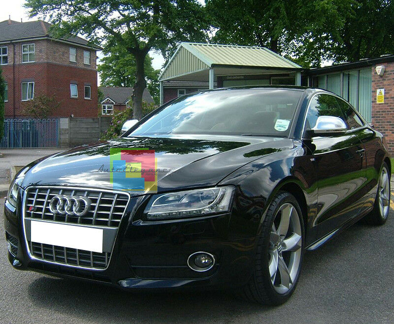 GRIGLIE FENDINEBBIA PER AUDI A5 2007-2011 DESIGN RS5 S5 IN ABS BORDO CROMATO