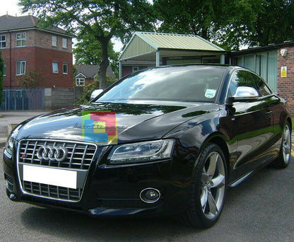 GRIGLIE FENDINEBBIA PER AUDI A5 2007-2011 DESIGN RS5 S5 IN ABS BORDO CROMATO
