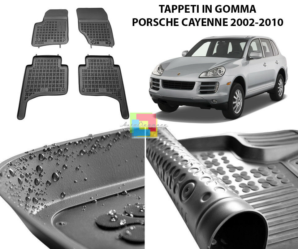 PORSCHE CAYENNE 2002-2010 RUBBER CAR MATS - TOP QUALITY MATS -1-