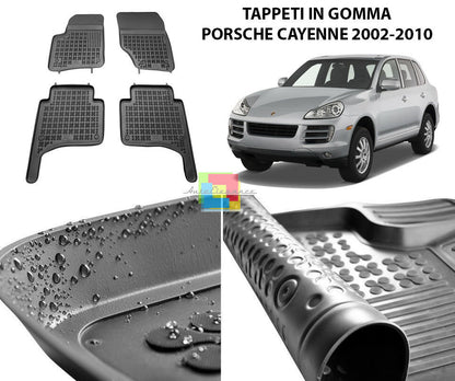 PORSCHE CAYENNE 2002-2010 RUBBER CAR MATS - TOP QUALITY MATS -1-