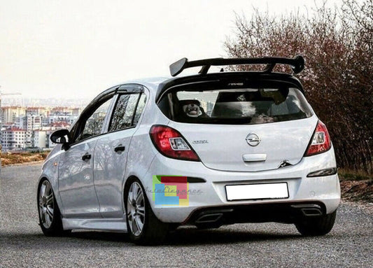 OPEL CORSA D 2006+ DIFFUSORE SOTTO PARAURTI DIFFUSORE TERMINALI CROMATI ABS -
