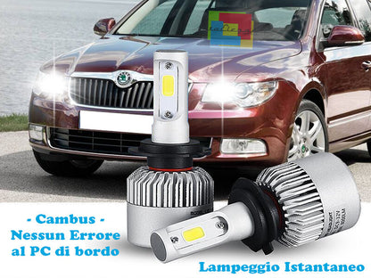 LAMPADE ABBAGLIANTI LED SKODA SUPERB 08-15 LAMPEGGIO ISTANTANEO 6000K