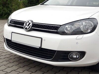 VW GOLF 6 2008-2013 GRIGLIA ANTERIORE NERA CALANDRA GTD / GTI NO LOGO