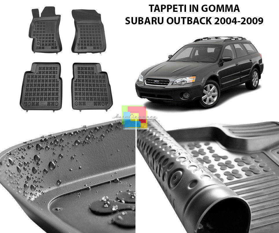 SUBARU OUTBACK 2004-2009 TAPPETINI AUTO IN GOMMA - TAPPETI TOP QUALITA -1-