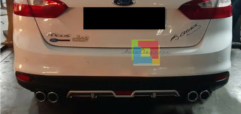 FORD FOCUS MK3 III UNDER REAR BUMPER DIFFUSER FOUR TIP ABS -