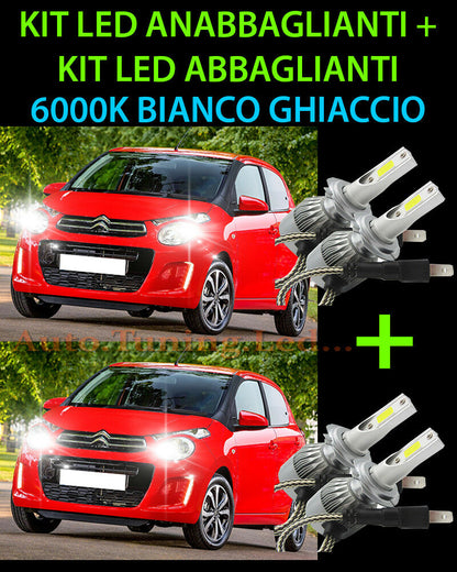 KIT LED LAMPADE ABBAGLIANTI & ANABBAGLIANTI PER CITROEN C1 2014 IN POI -.