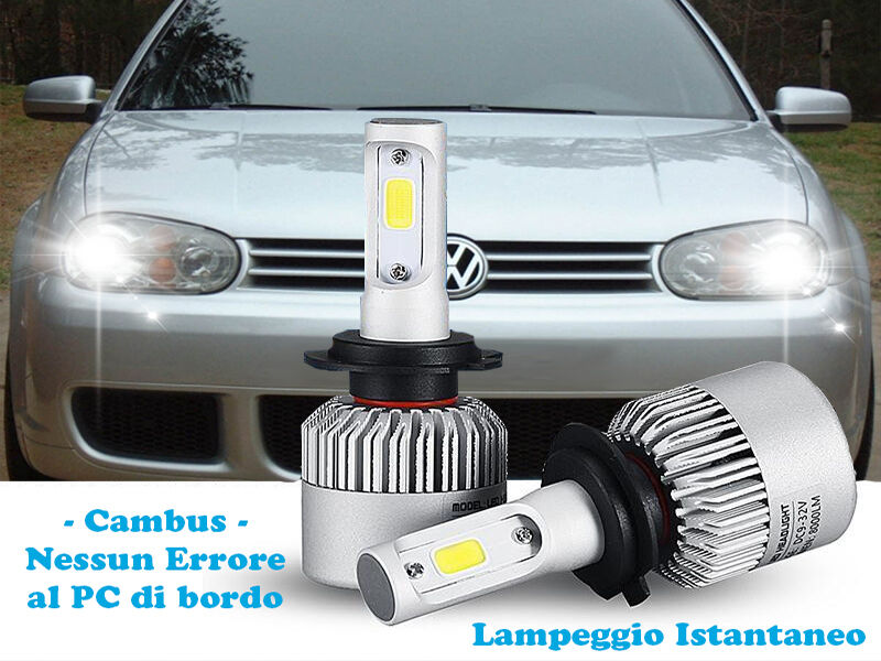LAMPADE ANABBAGLIANTI LED VW GOLF 4 1997-2004 LAMPEGGIO ISTANTANEO 6000K