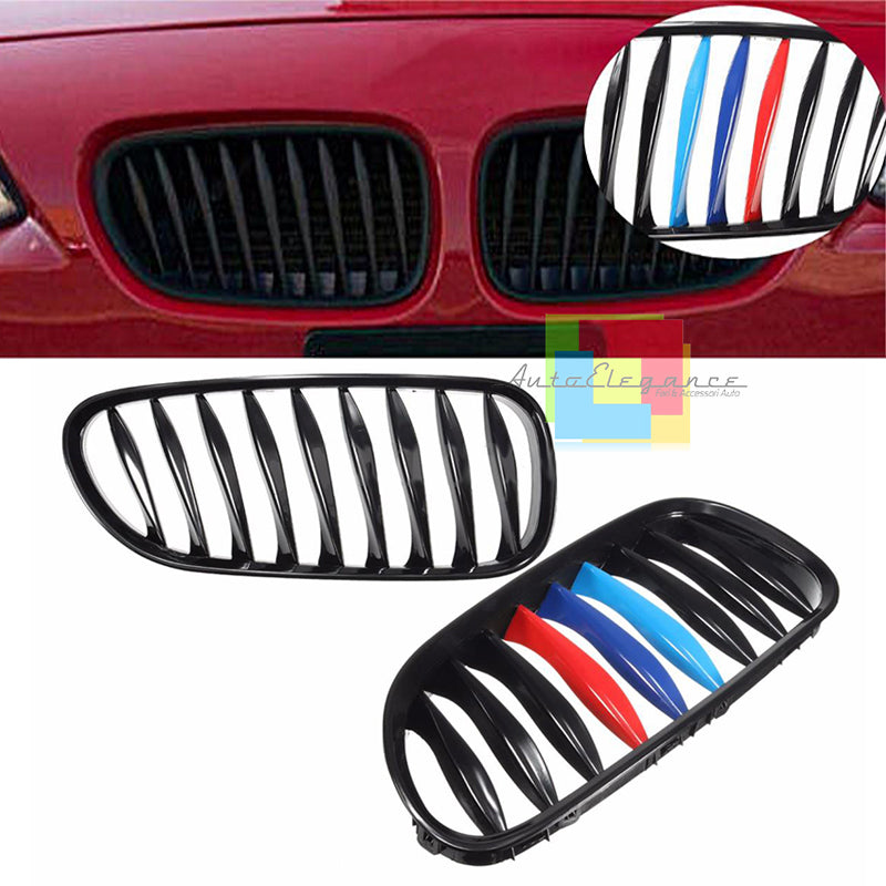 GRIGLIA ANTERIORE NERA BMW Z4 E85 E86 2003-2008 CALANDRA 3 COLORI M