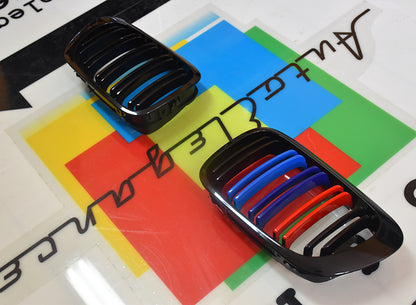 CALANDRA DOPPIA FASCIA BMW SERIE 3 E46 COUPE 98-03 GRIGLIA ANTERIORE LOOK M3 AUTOELEGANCERICAMBI