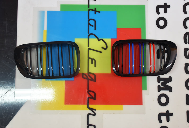 CALANDRA DOPPIA FASCIA BMW SERIE 3 E46 COUPE 98-03 GRIGLIA ANTERIORE LOOK M3 AUTOELEGANCERICAMBI
