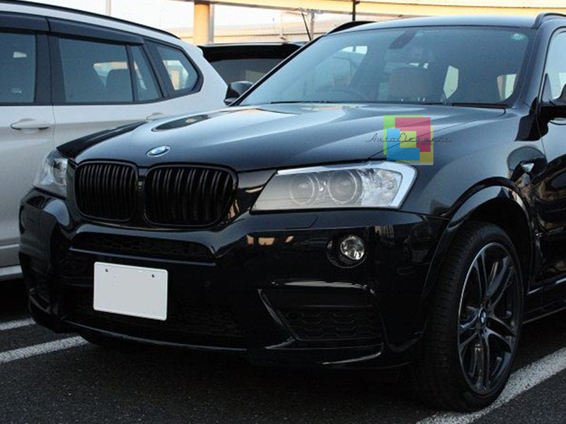 GRIGLIA ANTERIORE LOOK M PER BMW X3 F25 2010-2014 NERA DOPPIA FASCIA .-