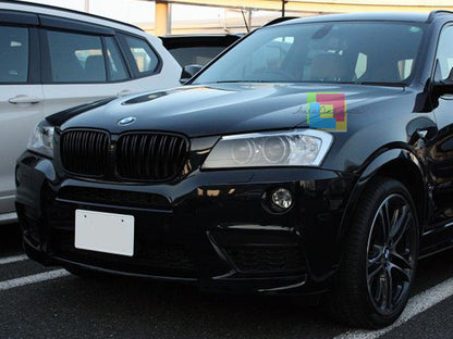 GRIGLIA ANTERIORE LOOK M PER BMW X3 F25 2010-2014 CALANDRA NERA DOPPIA FASCIA