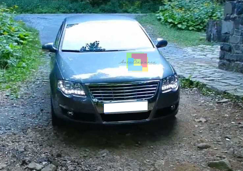 VW PASSAT 3C B6 2005-2010 CHROME FRONT GRILLE WITHOUT PDC HOLES MASK