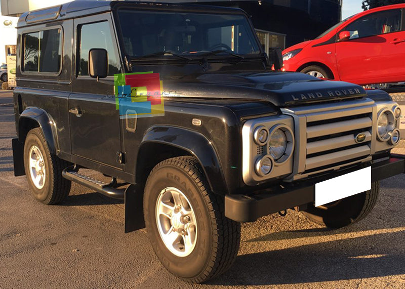 GRIGLIA ANTERIORE + COPRI FARI LAND ROVER DISCOVERY 1990-2016 GRIGIO PLATINO
