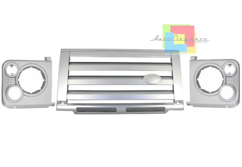LAND ROVER DISCOVERY 1990-2016  GRIGLIA ANTERIORE + COPRI FARI -