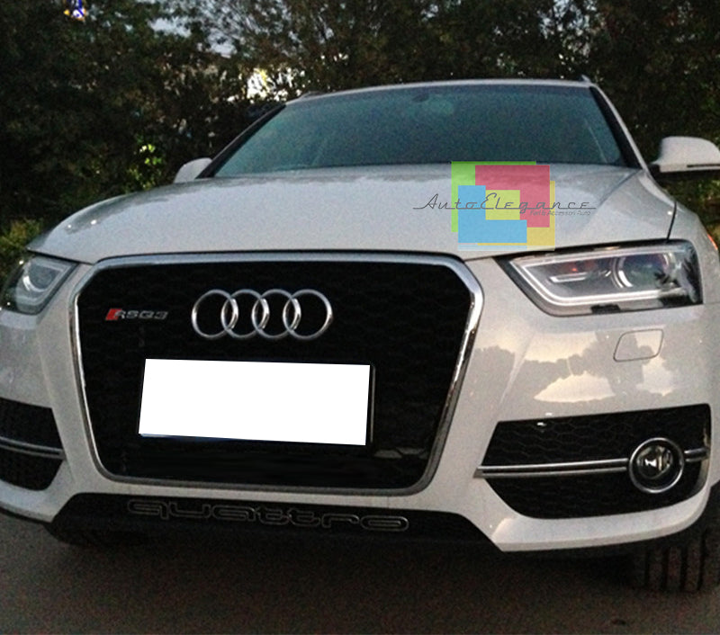 FOG LIGHT GRILLS RSQ3 SQ5 CHROME DETAILS HONEYCOMB AUDI Q3 2012-2015