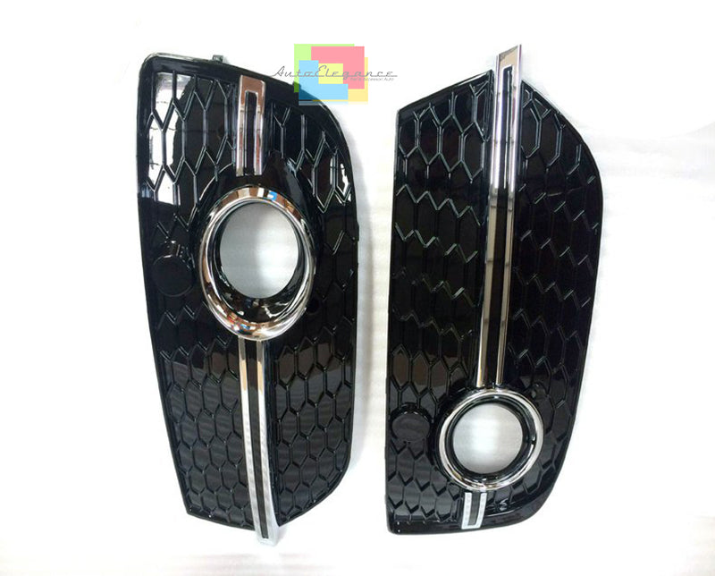 FOG LIGHT GRILLS RSQ3 SQ5 CHROME DETAILS HONEYCOMB AUDI Q3 2012-2015