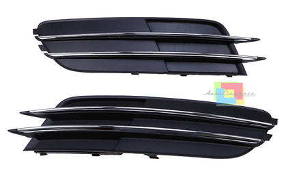 FOG LIGHT GRILLS CHROME PROFILE AUDI A6 4G C7 2011-2014 SPORTY DESIGN .-